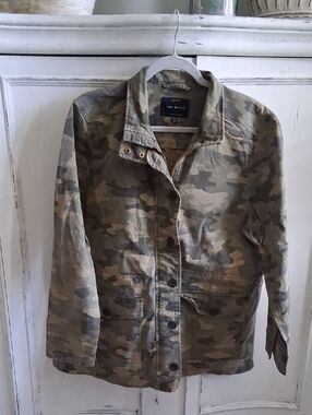Lucky Brand Women's Camouflage Utility Jacket - Olive/Tan Camo